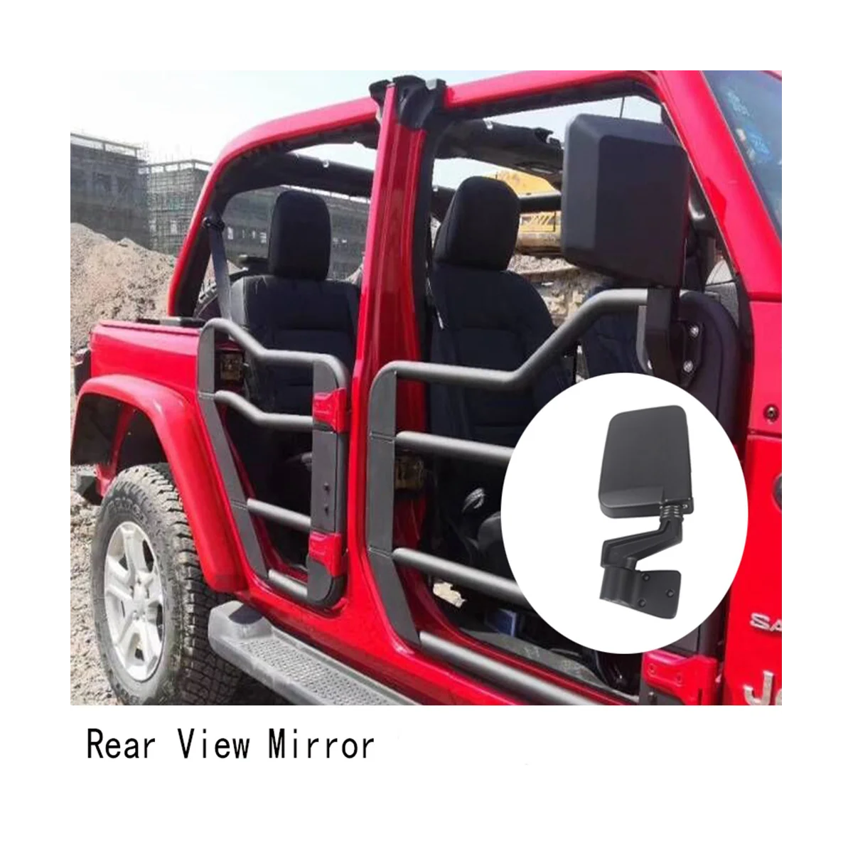 Странично огледало Автомобилни стъкла огледала Огледало за обратно виждане за Jeep Wrangler TJ