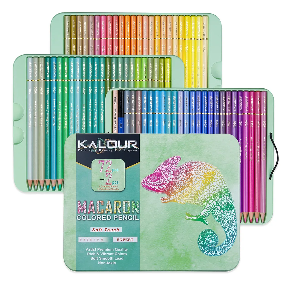 72 Цветни моливи Macaron Професионална книжка за оцветяване за начинаещи Набор от цветни моливи, за студенти-художници с Принадлежности за рисуване в стил изобразително изкуство