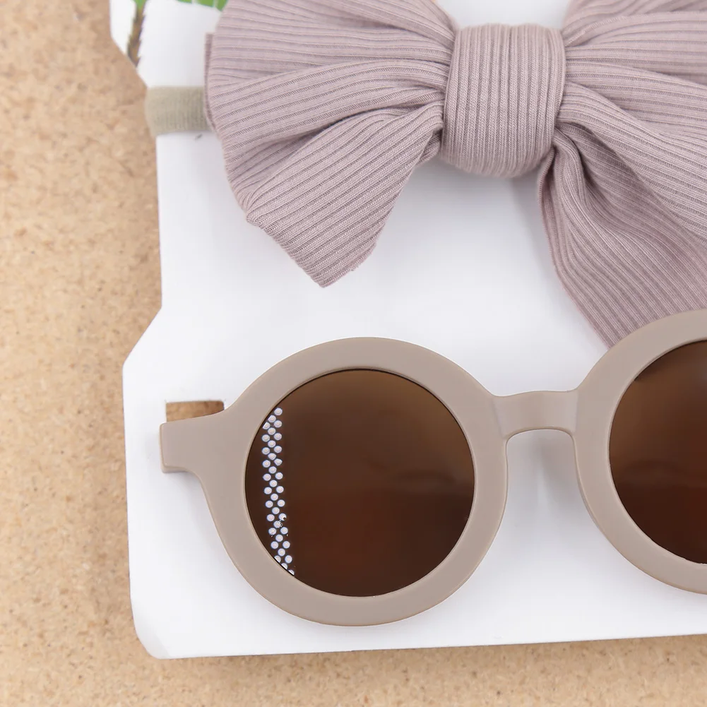 2 бр. /компл. детски кръгли слънчеви очила Детски vintage слънчеви очила с UV400 защита от Класически детски слънчеви очила Летни аксесоари за коса
