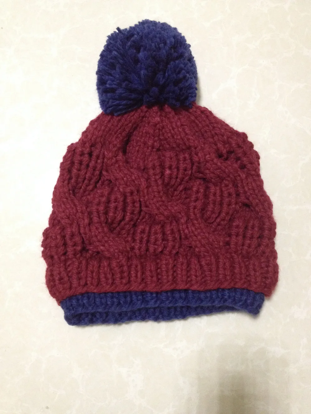 BomHCS модерна нова топла зимна шапка ръчна изработка, вязаная градинска шапка, дамски шапчица