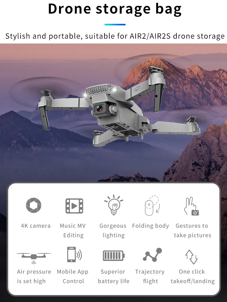 Безпилотни летателни апарати с камера с двойна 4K HD, трипътен интелигентна система за заобикаляне на препятствия, сгъваема квадрокоптер, студентски радиоуправляеми самолети