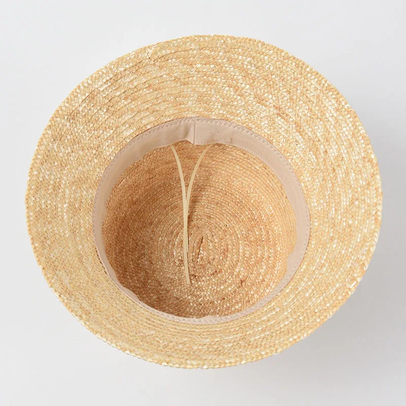 2022 Нова мода слама панама Женски UV слънчеви шапки Плажна шапка за почивка плосък лятна солнцезащитная шапка на едро