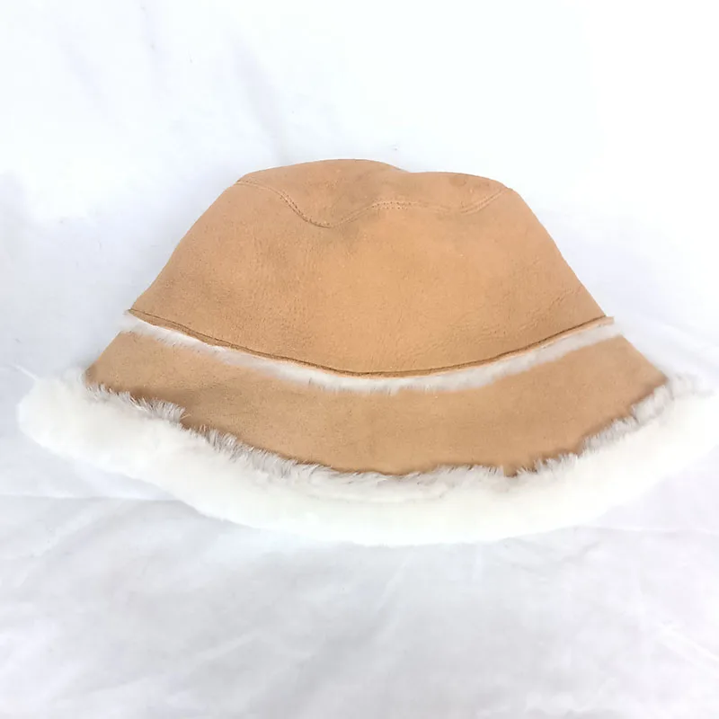 Дамска зимна шапка от естествена австралийски овце кожа, модни топло дебела дамска шапка от естествена кожа, висококачествени нови шапки-бини