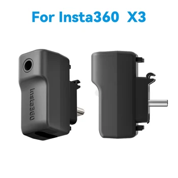 Аудиоадаптер Mic X3 Адаптер с микрофон за аксесоари за екшън камери Insta360 One X3