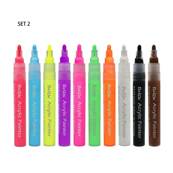 Флуоресцентно цветен акрил маркер за diy, водоустойчив маркер за рисуване на боя