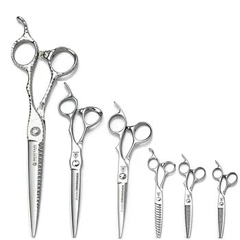 ножици за коса, професионални ножици за филировки. ножици за текстуриране 6.1-6.7 -7- инструменти за фризьори от инчов легирана стомана VG10cobalt