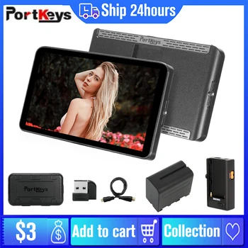 Portkeys LH7P 7-инчов Монитор Фотоапарат Безжично Управление на Студийни Монитори, 3D LUT Сензорен Екран за DSLR Видео Снимки Поддръжка на 4K, HDMI