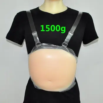 1500 г силиконов фалшив корем, изкуствен корема беременного дете, 4-5 месеца, една бременна жена, ролева игра