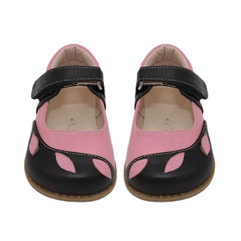 Марка TipsieToes Високо качество, зашити от естествена кожа, детски обувки за момичета бос, пролет 2023, ново записване