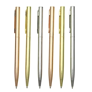 30 бр Химикалка химикалка 1.0 mm или пълнеж от 100 бр Метална маркова подарък дръжка за бизнес офис цвят: златисто, сребристо, розово злато Добро усещане