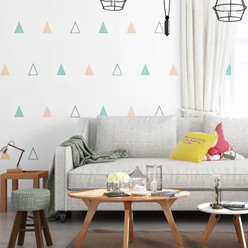 Тапети в скандинавски стил, модерна минималистичная геометрична триъгълна спалня, детска стая за момчета и момичета, корейски тапети