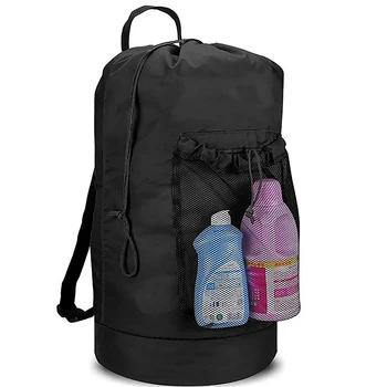 Чанта за дрехи от плат Оксфорд 600D Пътна чанта за съхранение Машинно пране Органайзер за мръсни дрехи Сгъваема чанта за пране на съвсем малък Баня