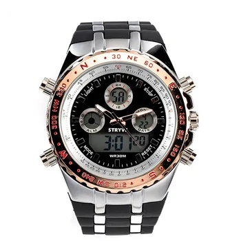Нови мъжки спортни часовници Stryve, многоэнергетические водоустойчив електронни часовници 8002