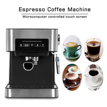 Машина за еспресо, електрическа кафемелачка, машина за еспресо, полуавтоматична машина с touch screen 220 В