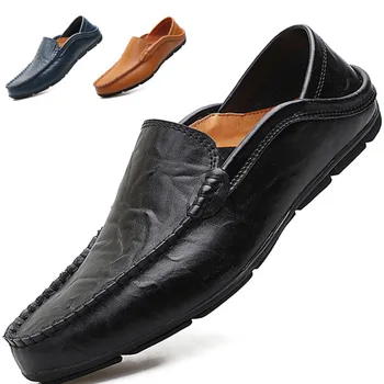 Кожени мъжки ежедневни обувки големи размери, обувки от сгъсти кожата, дишаща мъжки обувки, универсална градинска обувки Four Seasons