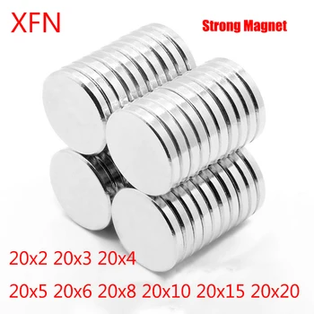 20 мм ултра неодимови магнити 20x3 N35 Постоянен през цялата силен магнит е Супер мощен магнитен диск NdFeB 20x2/3/4/5/6/8/10/15/ 20 мм