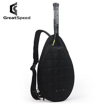 Преносима бяла тенис чанта GreatSpeed женската тенис чанта на рамото за възрастни, тенис тенис чанта за паделя, ракети за скуош и бадминтон, чанта за съхранение