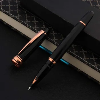 Луксозна писалка Йонг Шен 6100, метална чернильная дръжка, ЧЕРНА РОЗА, ЗЛАТНИ конвертор, пълнител, канцеларски материали, ученически пособия за писане