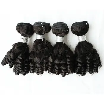 Снопове къдрава коса Fummi, 4 бр./лот, бразилски човешка коса Remy, еластични къдрава направления за изграждане, 10-26 инча, дължина на скъпоценни камъни