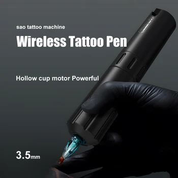 SAO Безжична Татуировочная пишеща Машина Дръжка С Директно Задвижване Без Ядро на Мотор С напредъка на 3,5 мм Цифров Дисплей Компактен Корпус HYlab Tattoo Supply