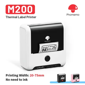 Phomemo M200 20-75 mm Принтер за етикети Bluetooth Термопринтер за вземане на Етикети Стикер labeller Машина за доставка на адрес на Малкия Бизнес