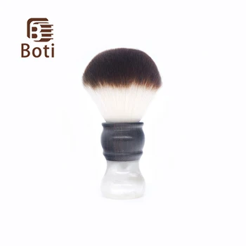 Boti Brush-Рицарски възел, изработени от синтетична коса и бяла смола с дървена дръжка, пискюл за бръснене под формата на крушки, инструмент за почистване на брада