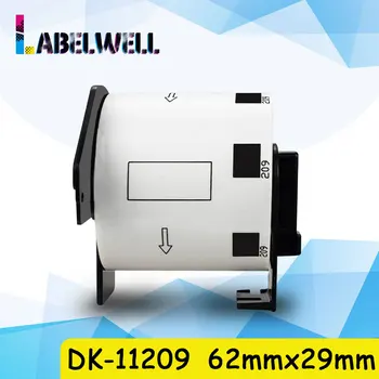 Labelwell 1 ролка Термобумаги DK11209 DK-11209 DK 11209 29 мм *62 мм * 800 броя, Съвместими с вашия принтер за етикети Brother QL QL-500 QL-550
