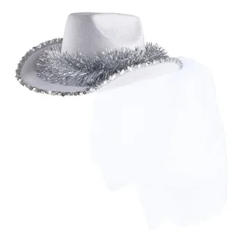 Дамски фетровая шапка с широка периферия в ретро стил, украсена с черна лента и пера, модерен аксесоар за партита и