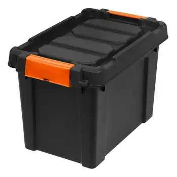5-галлоновый пластмасова кутия за съхранение, черен