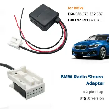 12 В Автомобил Модул Bluetooth 5,0 AUX Кабел Адаптер Аудио Стерео Радио, AUX-IN за BMW E60-E66 E70 E82 E87 E90 E92
