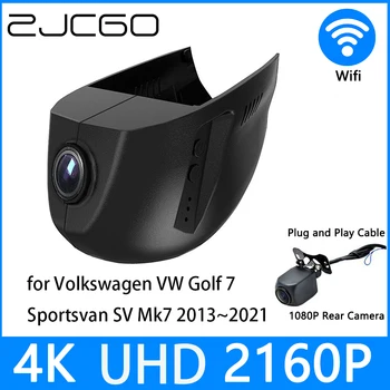 ZJCGO Dash Cam 4K UHD 2160P Автомобилен Видеорекордер DVR за Нощно Виждане за Фолксваген VW Golf 7 Sportsvan SV Mk7 2013 ~ 2021