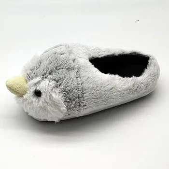 Penguin Specia предлага на поръчка топли зимни домашни чехли за любителите на дебелото подметка Унисекс, сладки обувки, кожени чехли, обувки за сняг