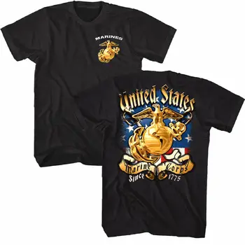 Корпуса на морската пехота на САЩ, Мъжка Тениска с американския флаг, Патриотичен топ 1775 г., Дишаща Топ, Свободна Ежедневни Мъжки t-shirt S-3XL