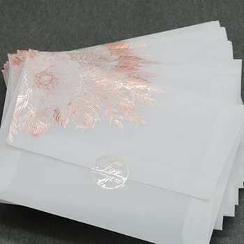 36 бр./опаковане. в европейски стил с горещо щамповани, сернокислотная хартия, прозрачен плик, плик за покани за сватба