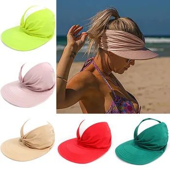 Дамски слънчеви шапки с защита от uv прозрачен цвят с празни езда, шапки за възрастни, велосипеди козирка, спортна шапка