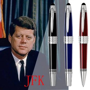 Химикалка химикалка-roller John F. Kennedy MB Fountain Rollerball Луксозна тъмно-синя метална офис училищна класика със сериен номер JFK