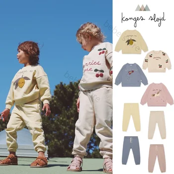 Магазин Bebe Магазин Bebe Spot Danish Konges Slojd SS23 Пролетно-Летните Детски Пуловери с дълъг ръкав и принтом, Панталони