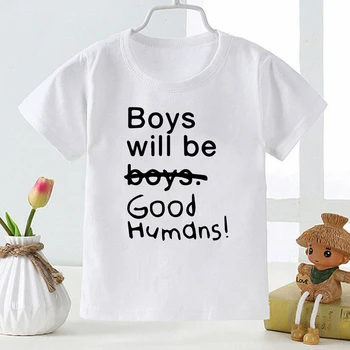 Момчетата ще се добри хора, детски дрехи, есенно-летни основни блузи с къс ръкав, удобна дишаща тениска за деца, детски тениски