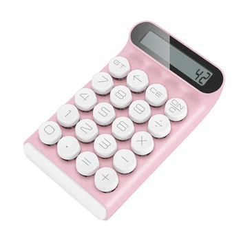 Ретро калкулатор Механична клавиатура за преносим компютър 10-цифрен LCD дисплей Финансов офис Модерен калкулатор