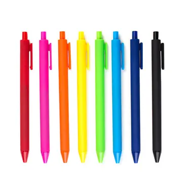 1900шт Натиснете Пластмасова химикалка Химикалка химикалка карамел цвят химикалка писалка за студентски изпити Химикалка писалка на Едро