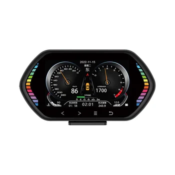 F12 Универсален HUD централен дисплей OBD2 GPS за измерване на скоростта интелигентна измерител на наклона на аксесоари за автомобили