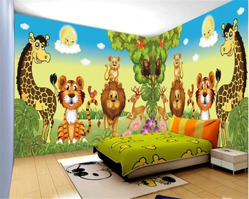 beibehang Потребителски модерен 3d тапети papel de parede класически детски животни, подходящи за фон спални момчета и момичета