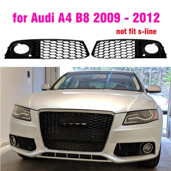 Решетка за предна броня в спортен стил, автомобилен стайлинг, мрежест капак, фарове за мъгла, фаровете под формата на сот за Audi A4 B8 2008-2012