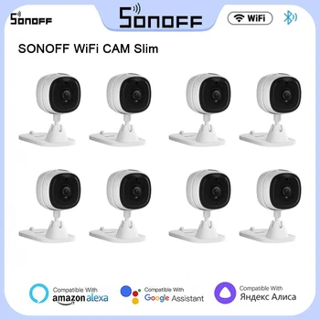 SONOFF WiFi CAM тънка камера за сигурност Smart Home 1080P, мини-камера за наблюдение, 2-лентов аудио, автоматично следене на движение, видео запис
