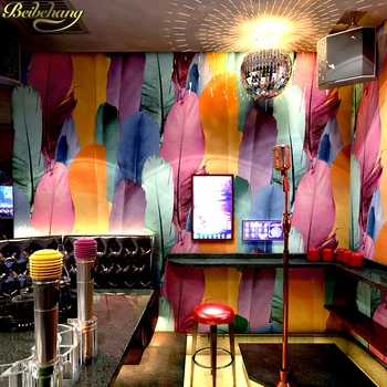 beibehang цветни картинки с пера, модерен стереофоничен ТЕЛЕВИЗИЯ-фон, кабелна телевизия, отразяващи тапети за караоке-бар, тапети за дома