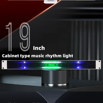 1U Двухрядный аудиокабинет Индикатор за нивото на музикалния ритъм на led метър спектър от USB мелодия индукционно сигнал с гласово