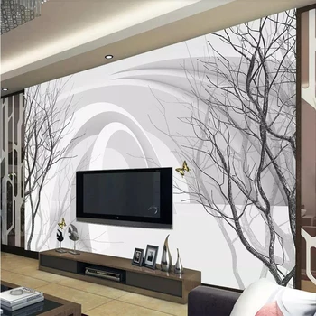 beibehang фотообои стенописи тапети спалня по поръчка papel de parede Модерни минималистичные абстрактни дървета фотообои