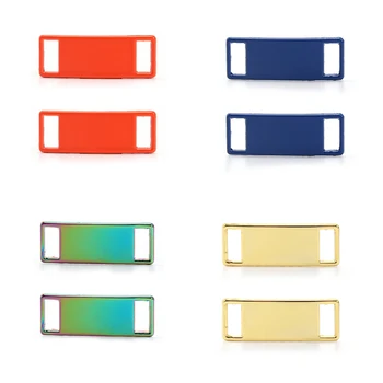 15 цвята ремък ключалката украси за обувки, комплекти за маратонки метална тока за украса на мъжки и дамски обувки плосък ремък аксесоари