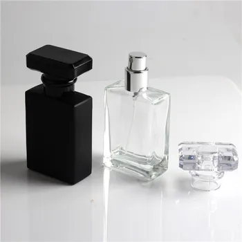 стъклени празни флакони за парфюми обем 30 мл, квадратен спрей бутилка, бутилка за многократна употреба, чанта за аромати, портативен размер за пътуване