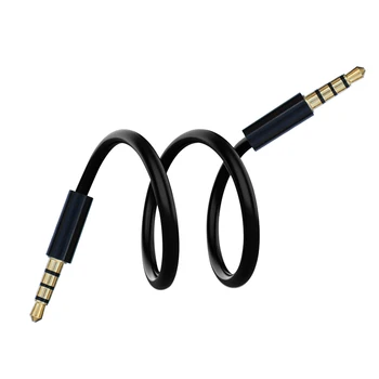 Универсален Ipod, AUX и 4 щифта 3 щифта 3.5 мм стерео аудио кабел MP3 MP4 AUX мъж към мъж на 30 см